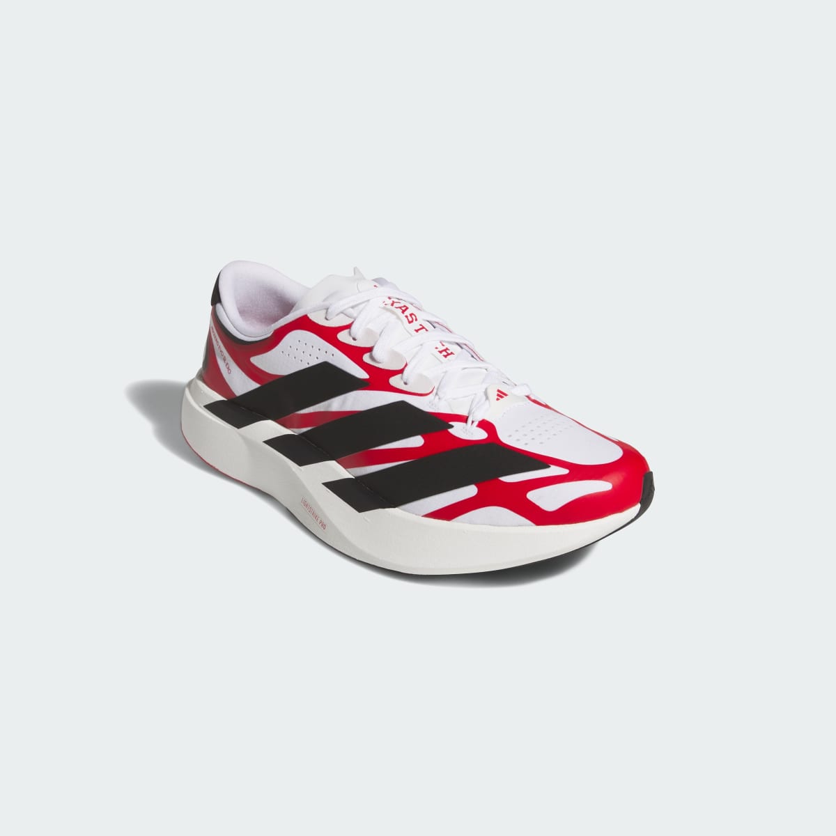 Adidas Men's TEXAS TECH RED RAIDERS ADIZERO EVO SL EXO Shoes - Cloud White / Core Black / Team Power Red - Image 4