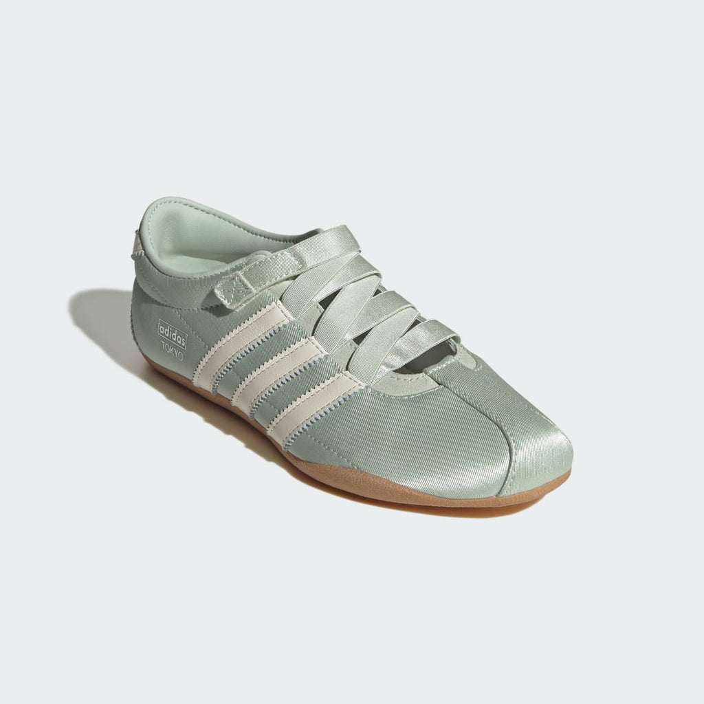 Adidas Women's TOKYO MJ SHOES - Linen Green / Off White / Silver Metallic - Image 4