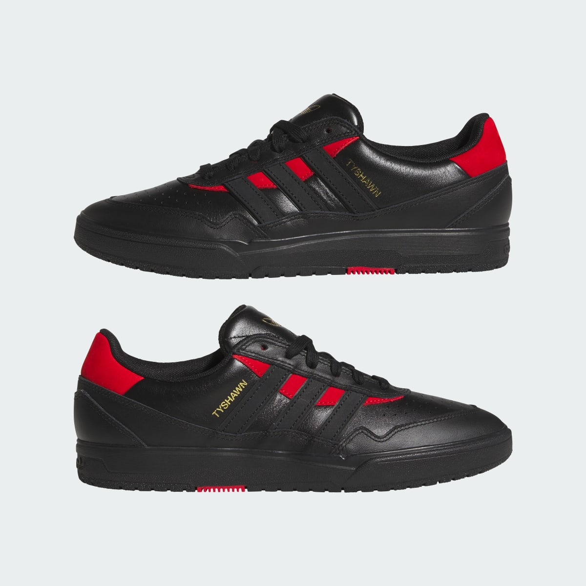 Adidas Men's TYSHAWN II Shoes - Core Black / Core Black / Better Scarlet - Image 7