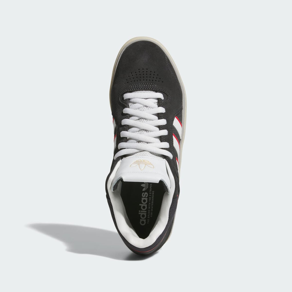 Adidas Men's TYSHAWN Shoes - Carbon / Crystal White / Better Scarlet - Image 2