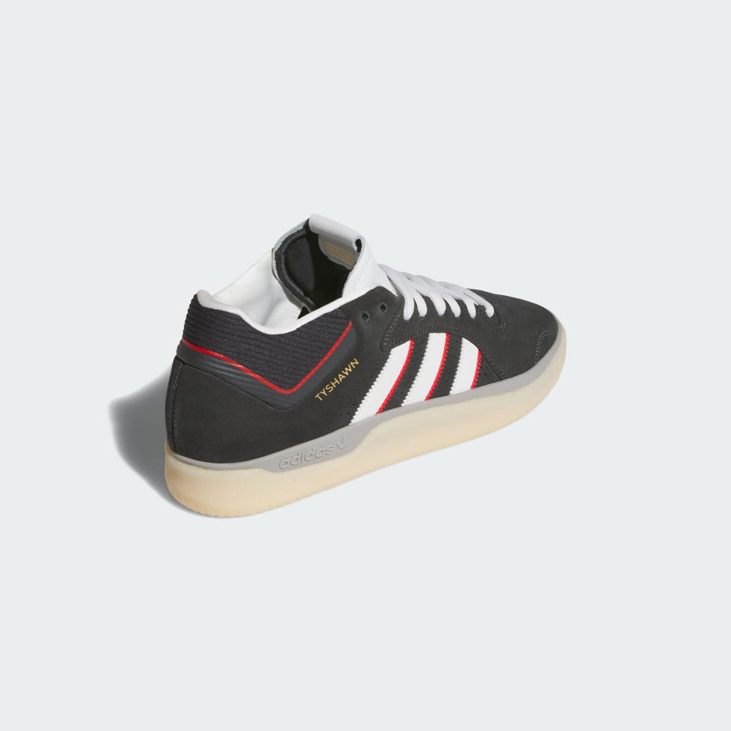 Adidas Men's TYSHAWN Shoes - Carbon / Crystal White / Better Scarlet - Image 5