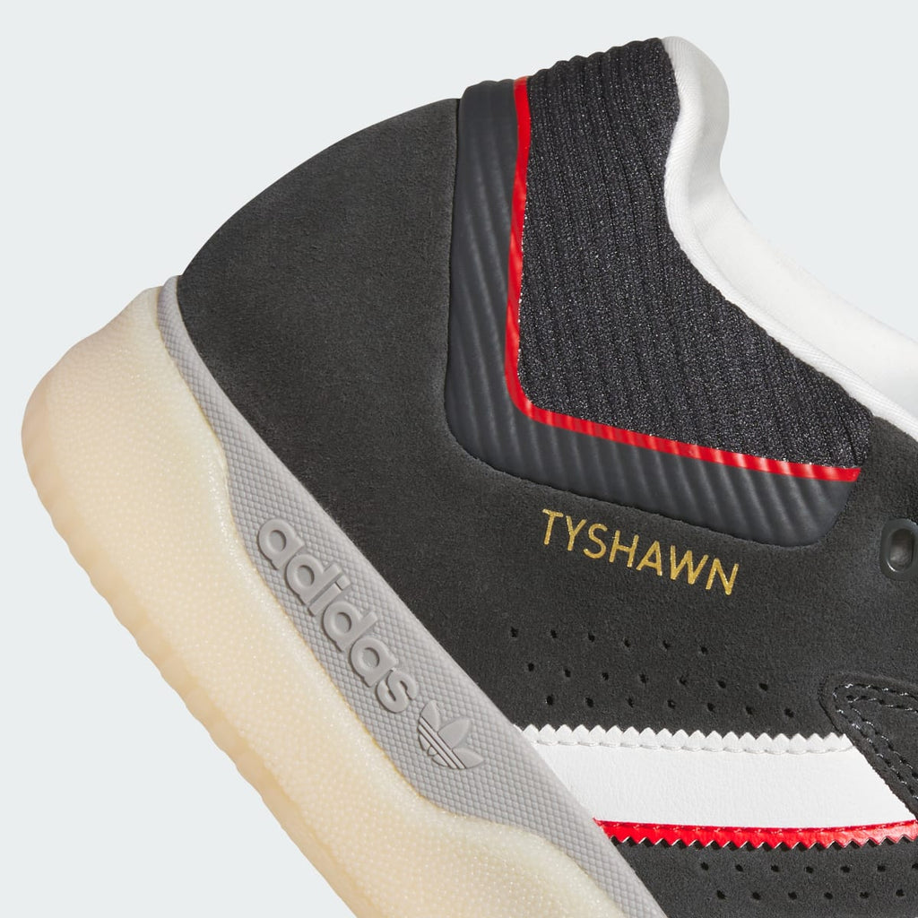 Adidas Men's TYSHAWN Shoes - Carbon / Crystal White / Better Scarlet - Image 8