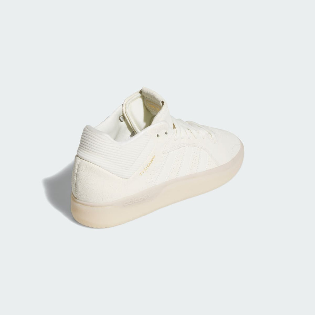 Adidas Men's TYSHAWN Shoes - Off White / Off White / Gold Metallic - Image 5