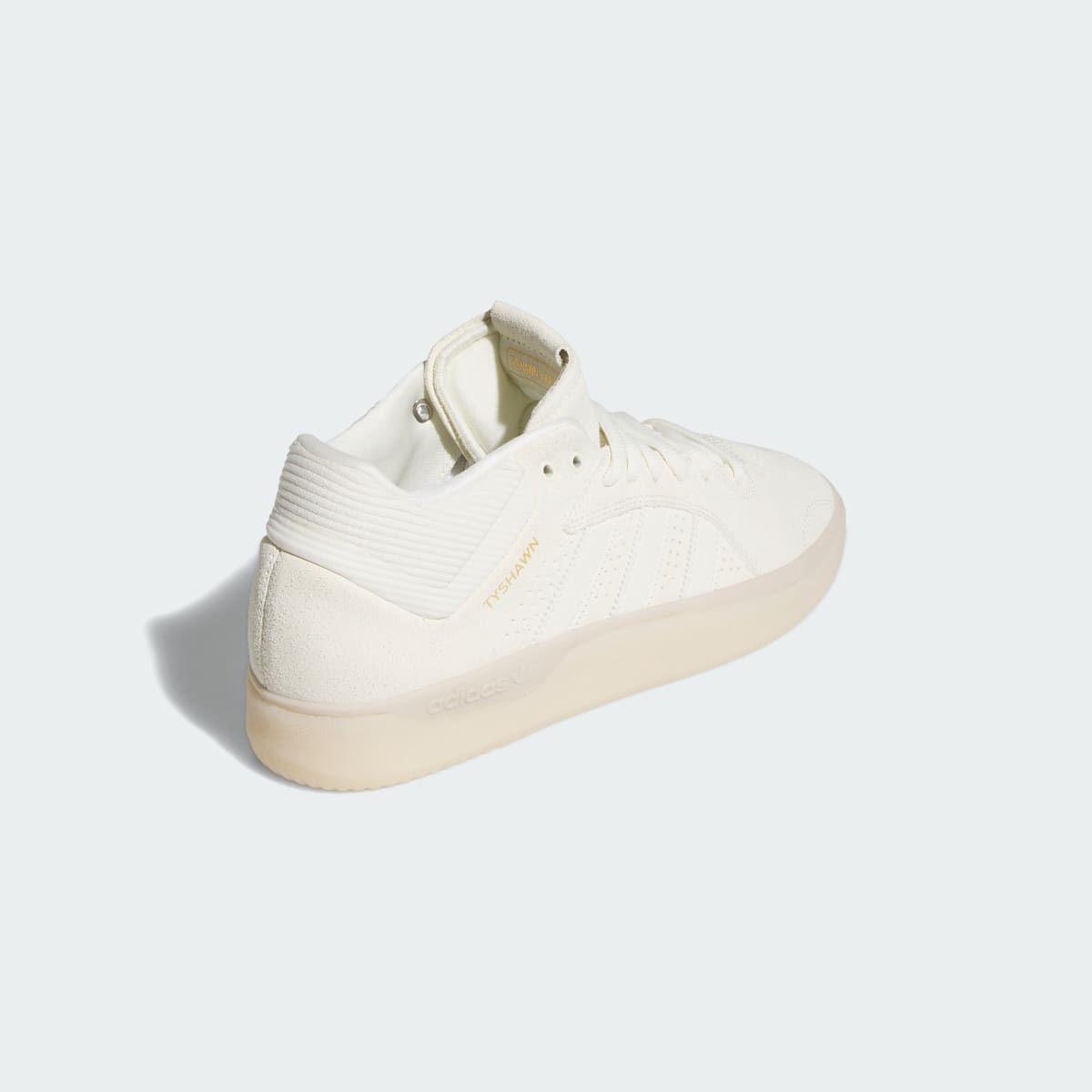 Adidas Men's TYSHAWN Shoes - Off White / Off White / Gold Metallic - Image 5