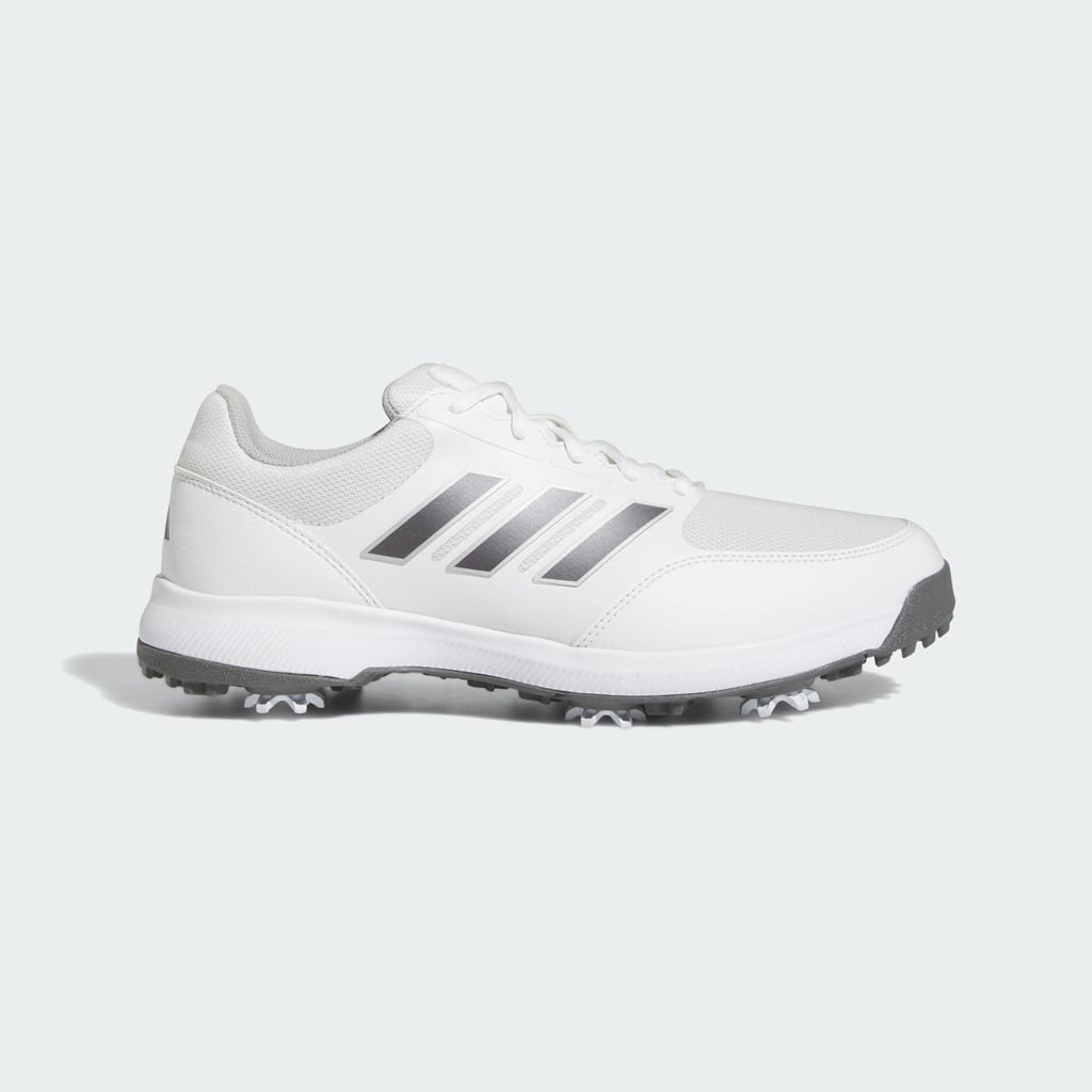 Adidas Men's Tech Response 3.0 Wide Golf Shoes - Cloud White / Dark Silver Metallic / Silver Metallic - Image 1