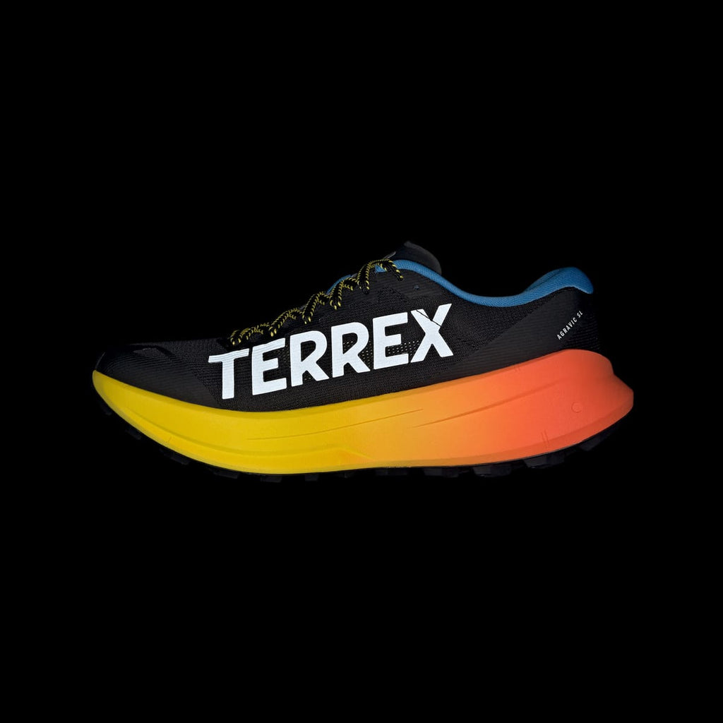 Adidas Men's Terrex Agravic SL Trail Running Shoes - Core Black / Grey Three / Semi Impact Orange - Image 3