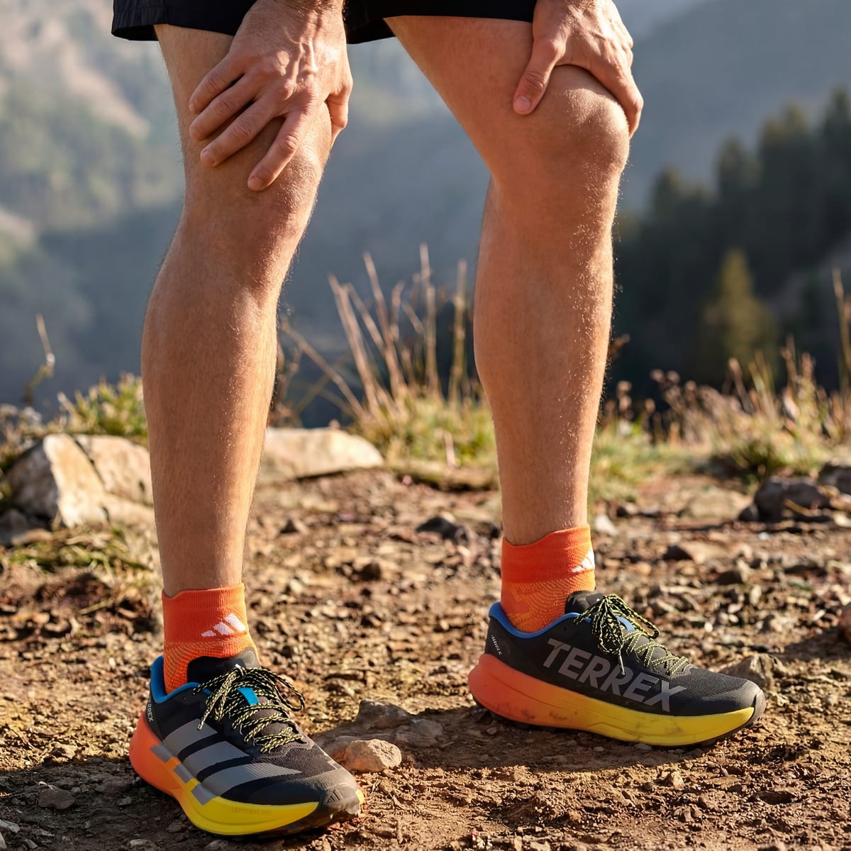 Adidas Men's Terrex Agravic SL Trail Running Shoes - Core Black / Grey Three / Semi Impact Orange - Image 6