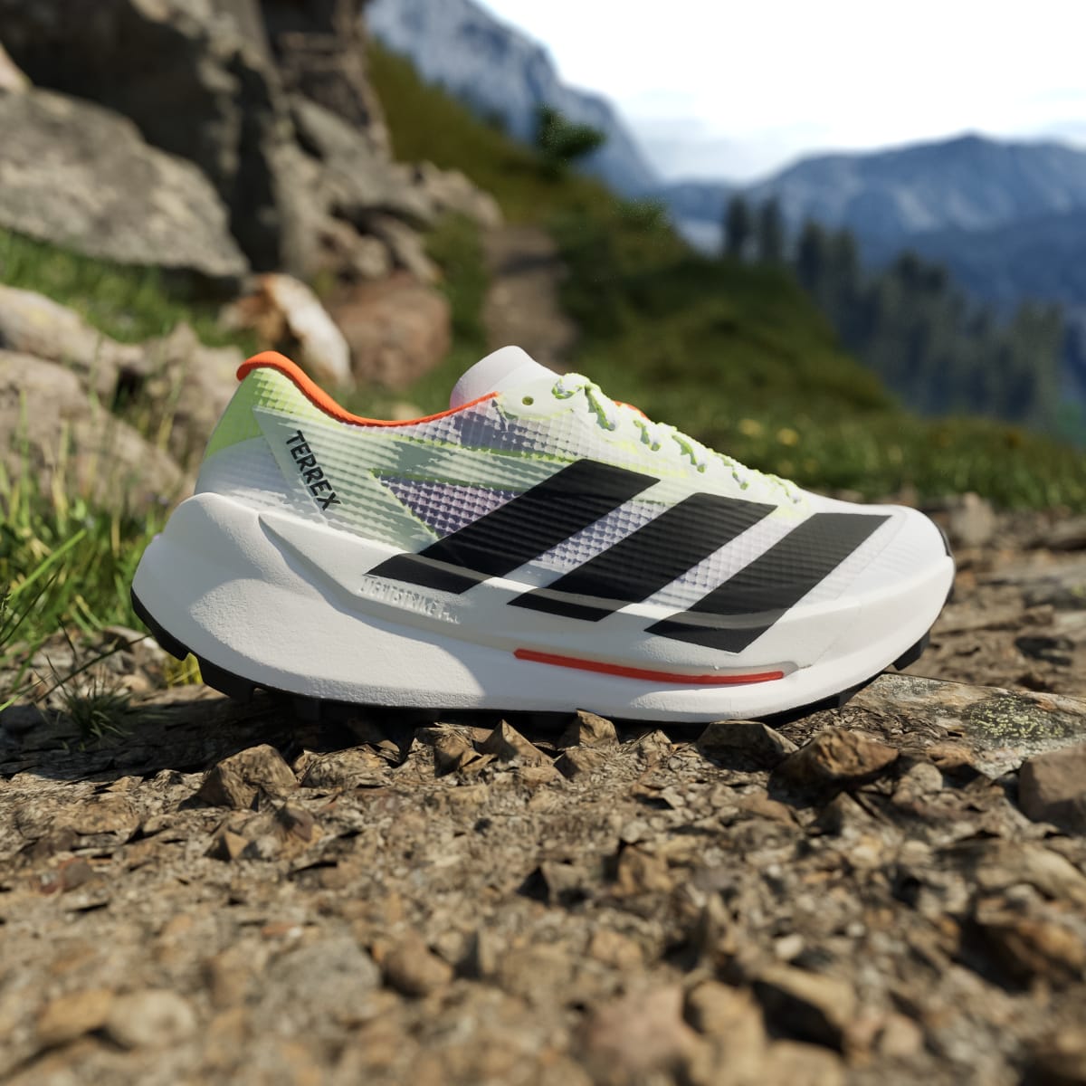Adidas Women's Terrex Agravic TT Trail Running Shoes - Cloud White / Core Black / Impact Orange - Image 4