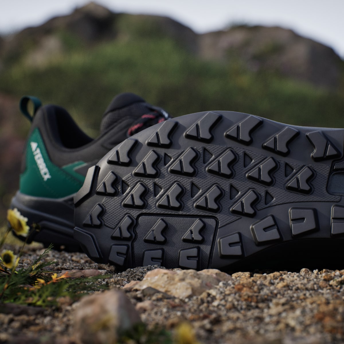 Adidas Men's Terrex Anylander Hiking Shoes - Core Black / Carbon / Collegiate Green - Image 11