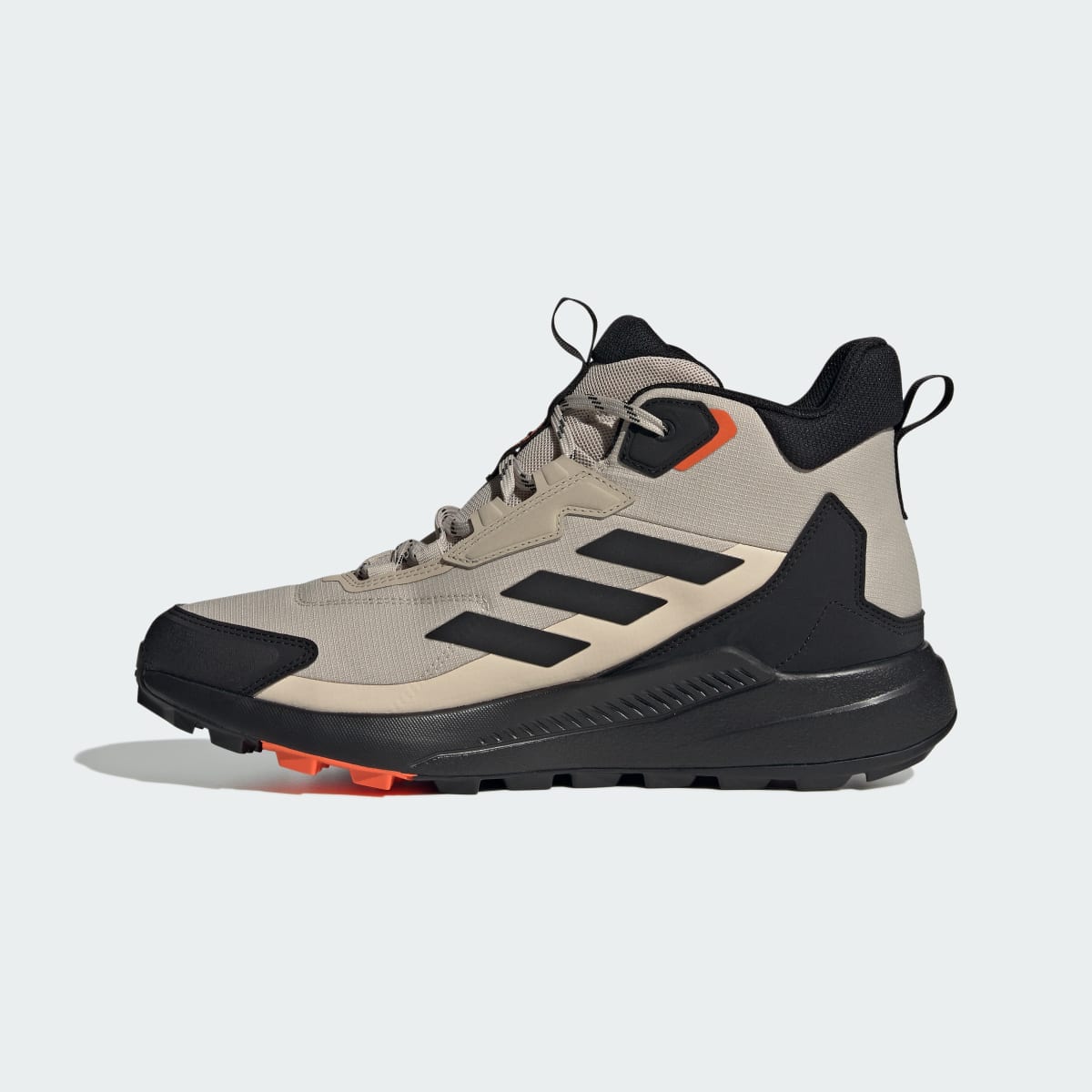 Adidas Men's Terrex Anylander Mid Rain.Rdy Hiking Shoes - Wonder Beige / Core Black / Semi Impact Orange - Image 6