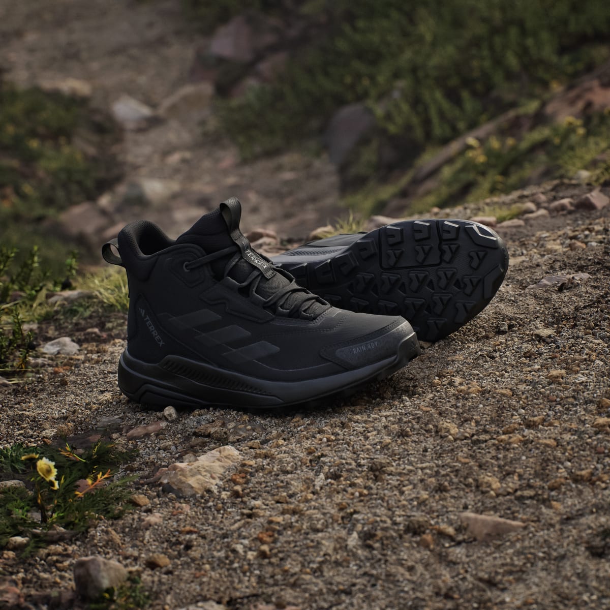 Adidas Women's Terrex Anylander Mid Rain.Rdy Hiking Shoes - Core Black / Core Black / Grey Four - Image 8