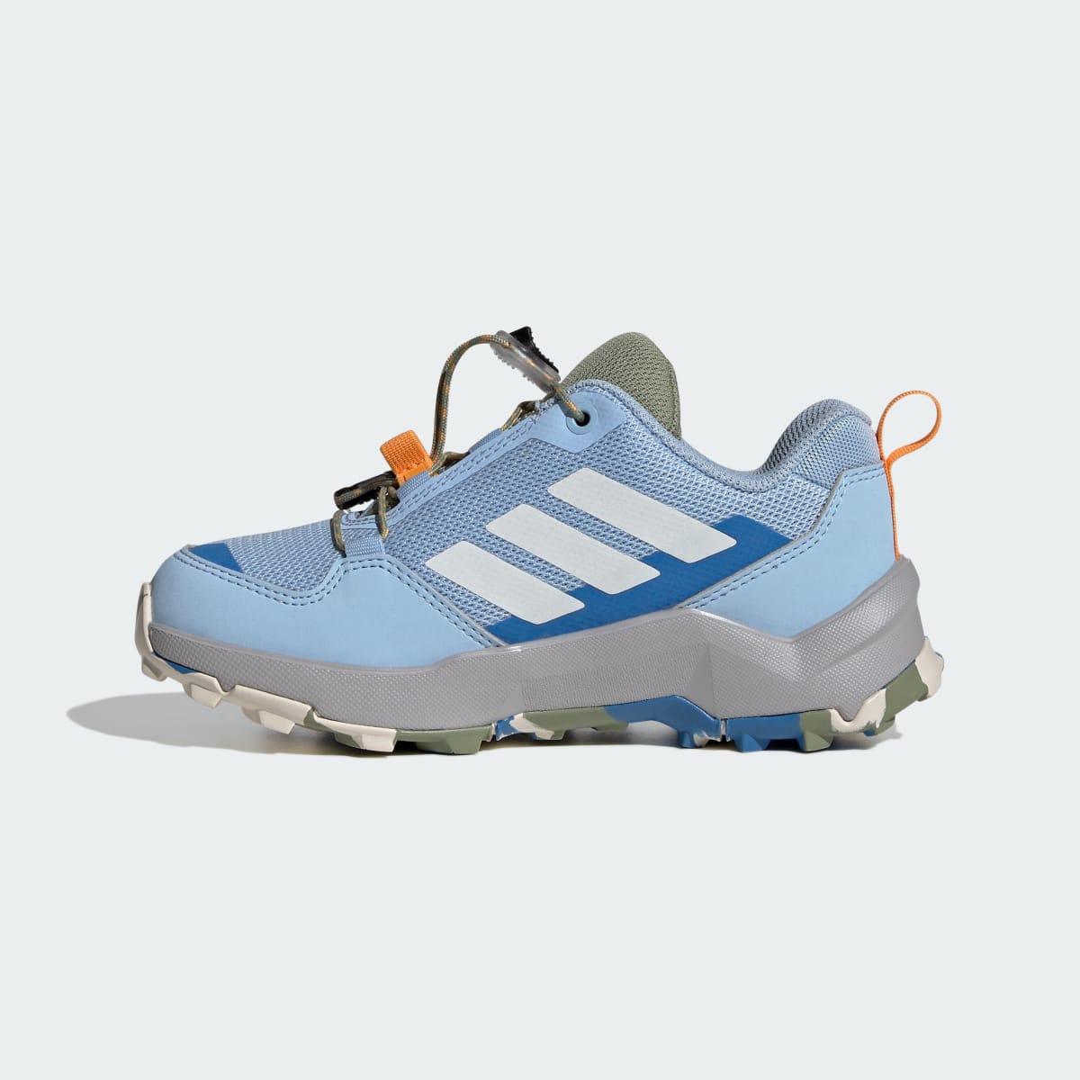 Adidas Kids' Terrex Ax4s Speed Lacing Hiking Shoes - Glow Blue / Chalk White / Grey Two - Image 6