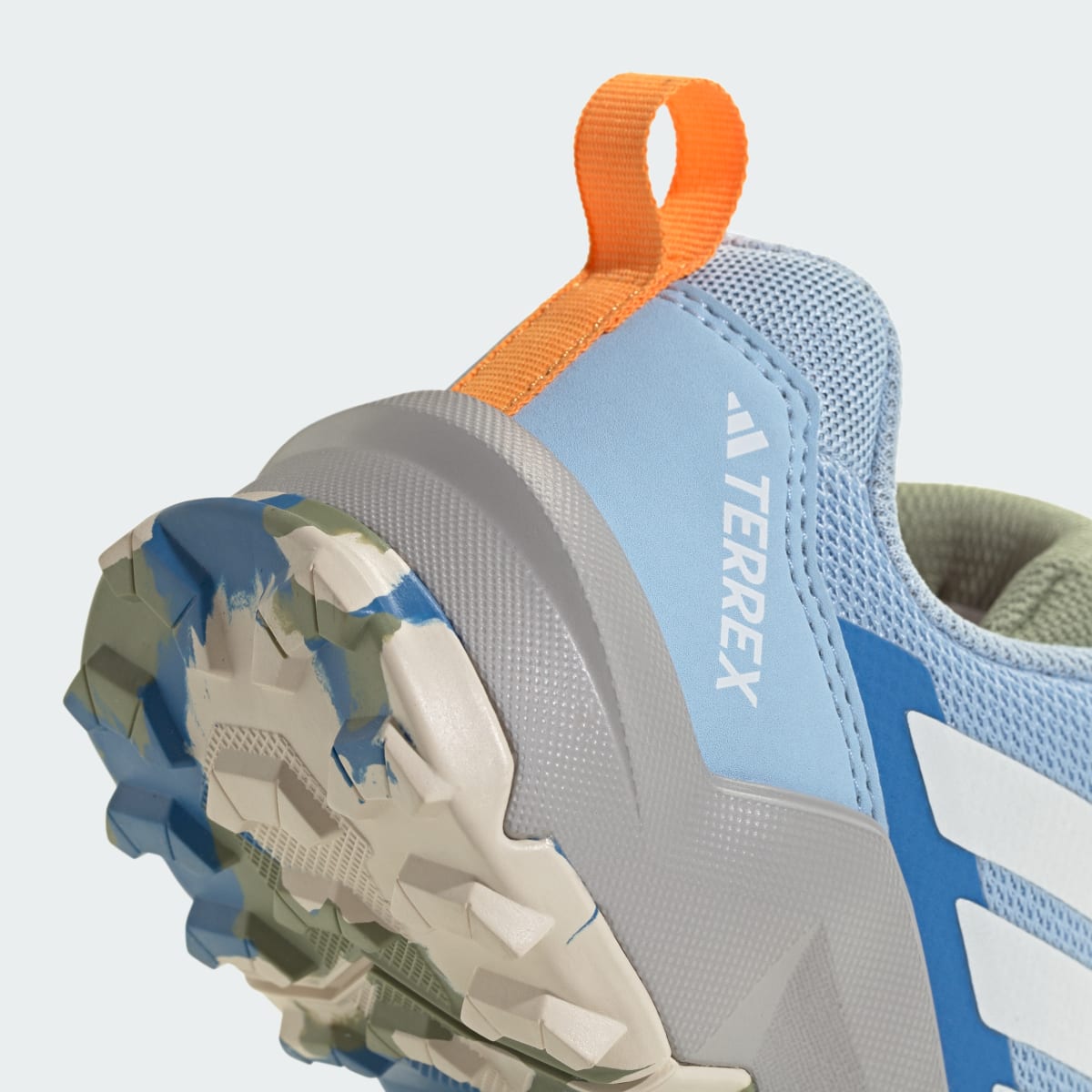 Adidas Kids' Terrex Ax4s Speed Lacing Hiking Shoes - Glow Blue / Chalk White / Grey Two - Image 8
