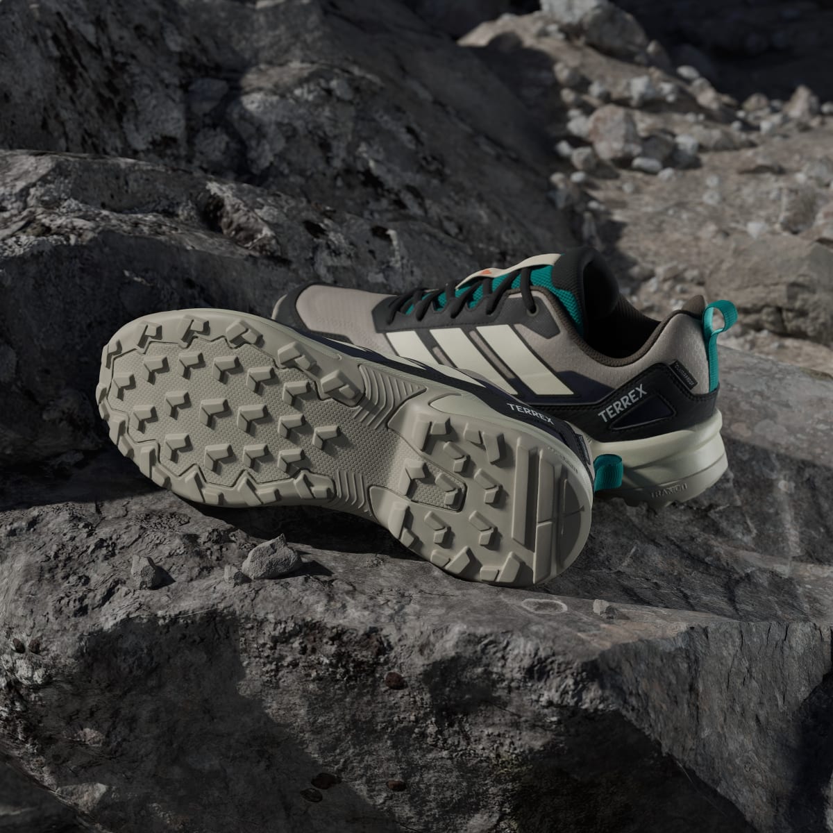 Adidas Men's Terrex Eastrail 3 Climaproof Hiking Shoes - Light Brown / Wonder White / Core Black - Image 4