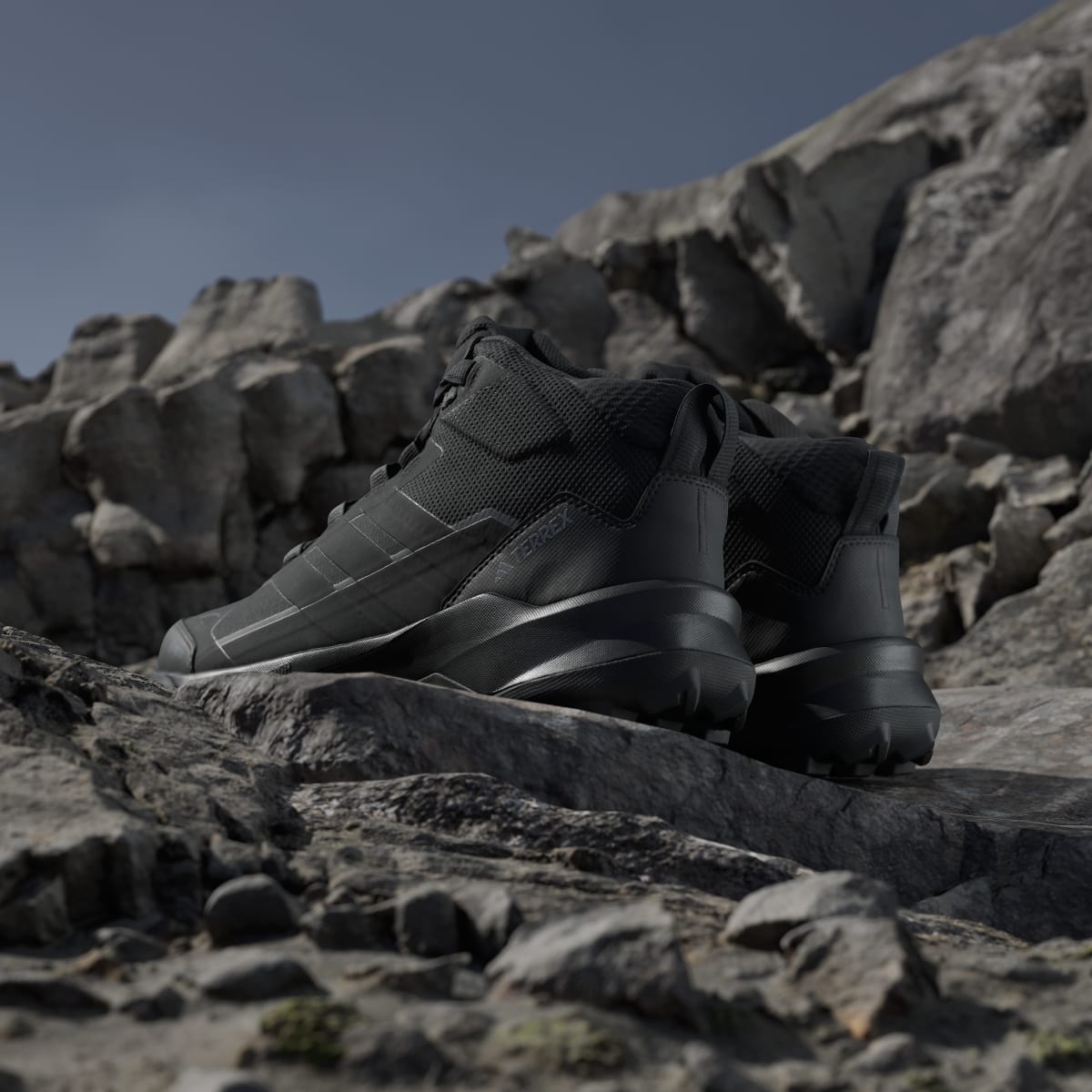 Adidas Men's Terrex Skychaser AX5 Mid GORE-TEX Hiking Shoes - Core Black / Core Black / Carbon - Image 6