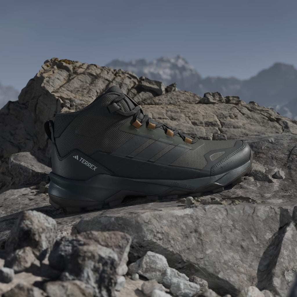 Adidas Men's Terrex Skychaser AX5 Mid GORE-TEX Hiking Shoes - Shadow Olive / Carbon / Bronze Strata - Image 3