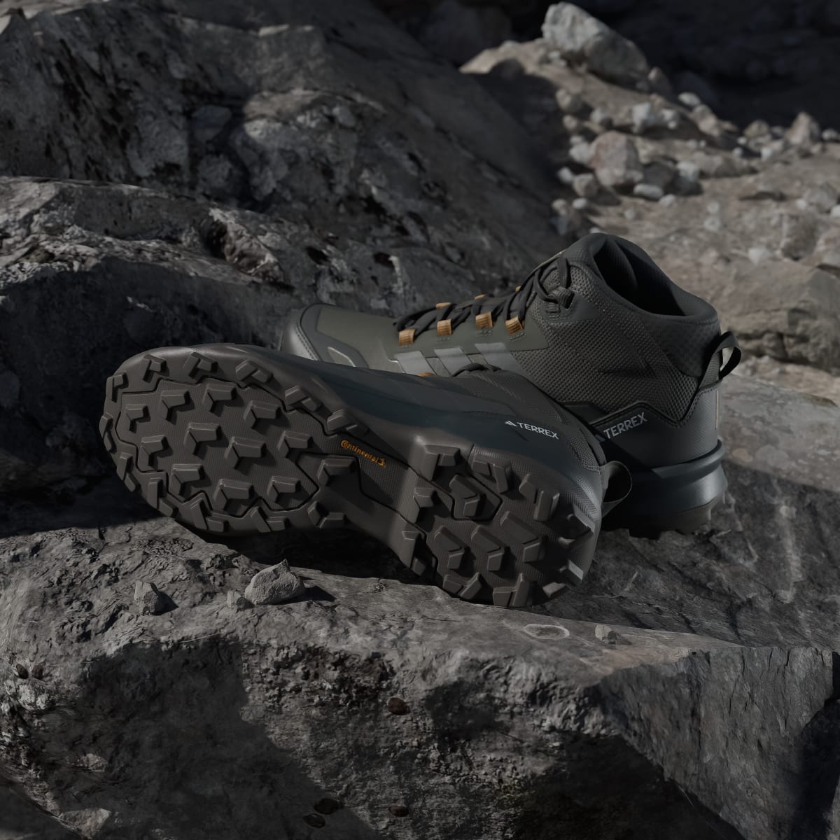 Adidas Men's Terrex Skychaser AX5 Mid GORE-TEX Hiking Shoes - Shadow Olive / Carbon / Bronze Strata - Image 4