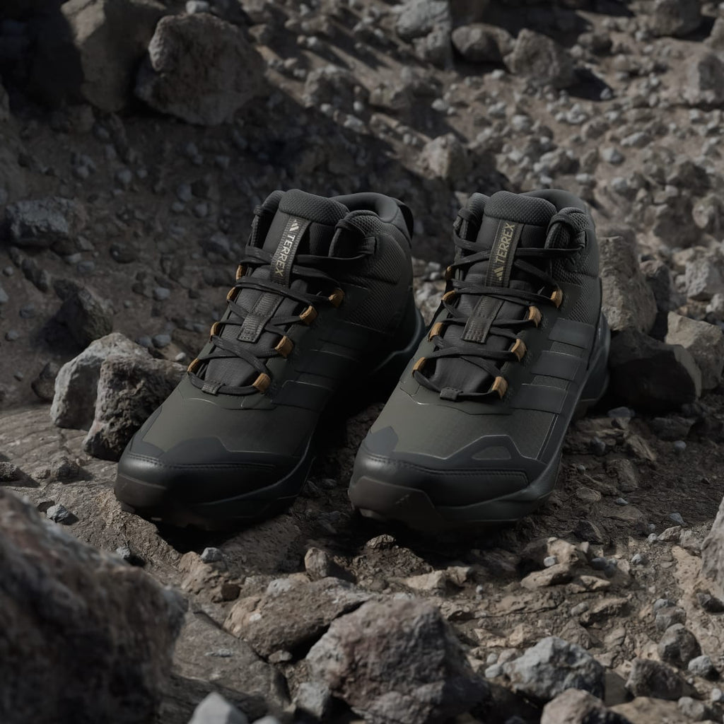 Adidas Men's Terrex Skychaser AX5 Mid GORE-TEX Hiking Shoes - Shadow Olive / Carbon / Bronze Strata - Image 5