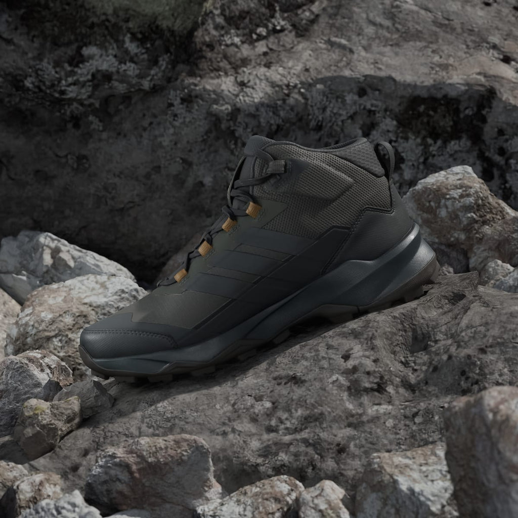 Adidas Men's Terrex Skychaser AX5 Mid GORE-TEX Hiking Shoes - Shadow Olive / Carbon / Bronze Strata - Image 7