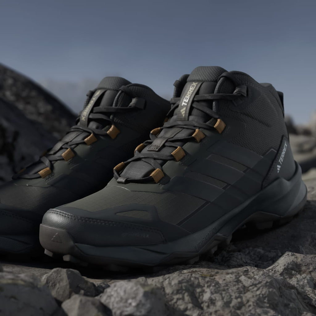 Adidas Men's Terrex Skychaser AX5 Mid GORE-TEX Hiking Shoes - Shadow Olive / Carbon / Bronze Strata - Image 9