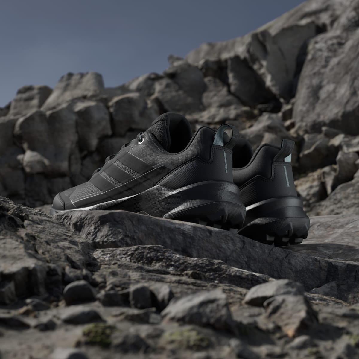 Adidas Women's Terrex Skychaser Ax5 Hiking Shoes - Core Black / Core Black / Semi Flash Aqua - Image 6