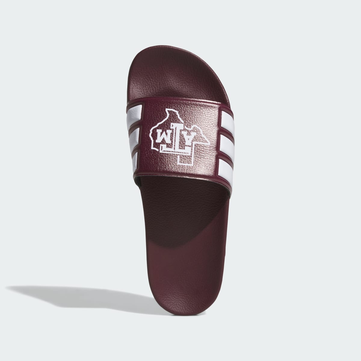 Adidas Men's Texas A&M Aggies Performance Slide - Team Maroon / Cloud White / Cloud White - Image 2