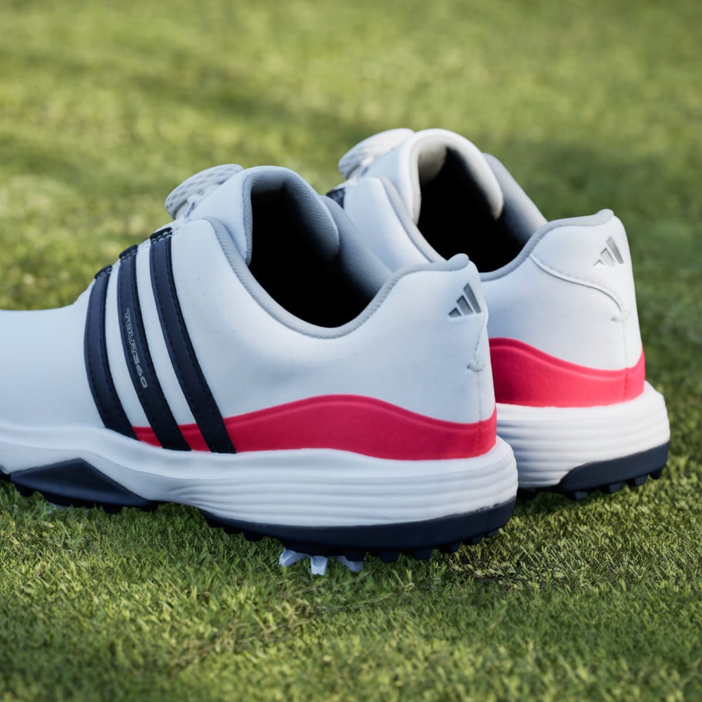 Adidas Kids' Tour360 24 BOA Golf Shoes Kids - Cloud White / Collegiate Navy / Lucid Red - Image 10