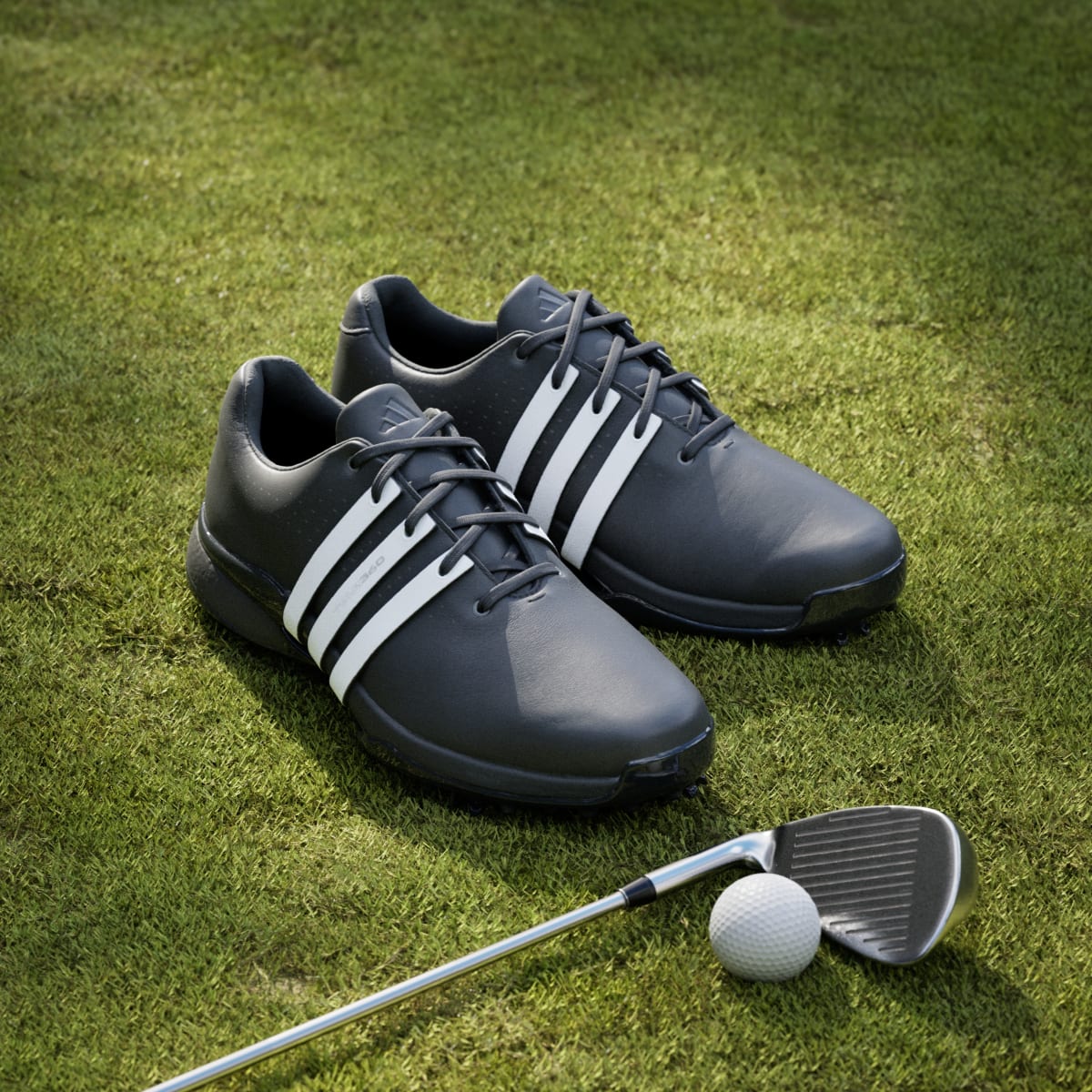 Adidas Men's Tour360 24 Golf Shoes - Core Black / Cloud White / Core Black - Image 5