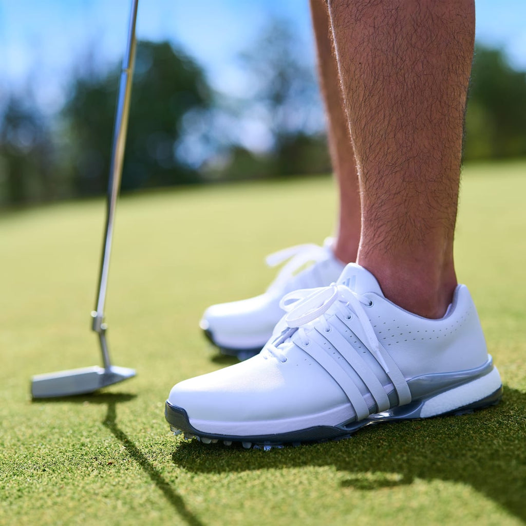 Adidas Men's Tour360 24 Golf Shoes - Cloud White / Cloud White / Silver Metallic - Image 11