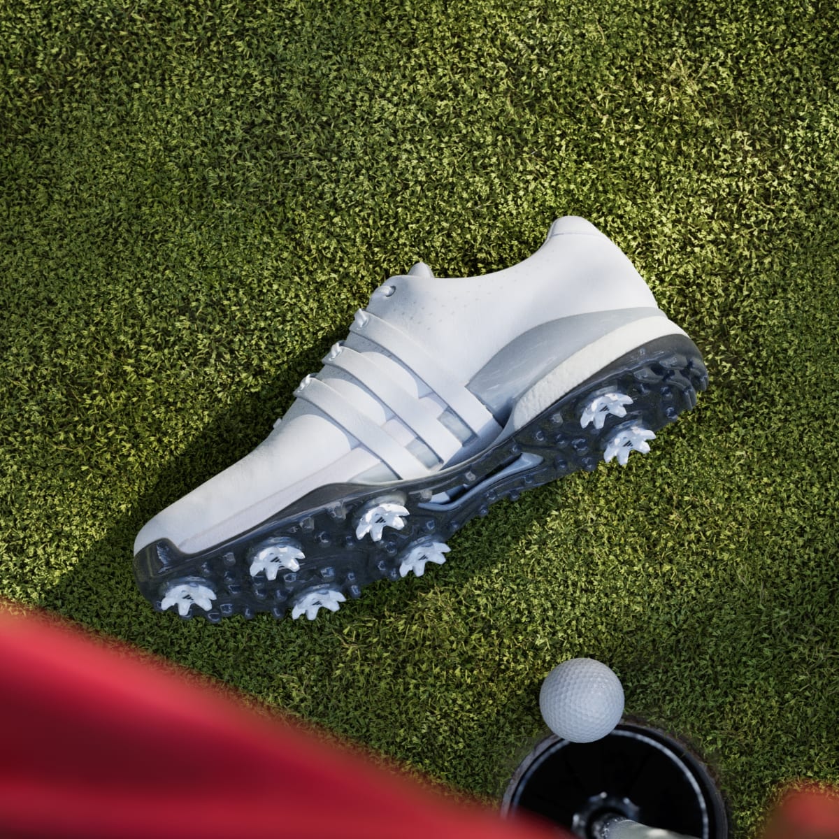 Adidas Men's Tour360 24 Golf Shoes - Cloud White / Cloud White / Silver Metallic - Image 7