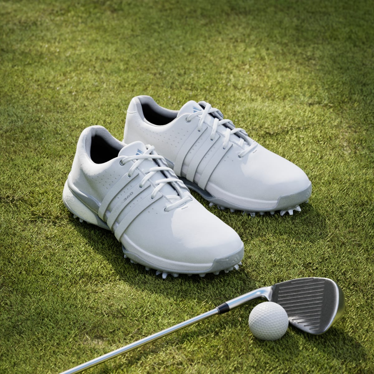 Adidas Women's Tour360 24 Golf Shoes - Cloud White / Cloud White / Silver Metallic - Image 5
