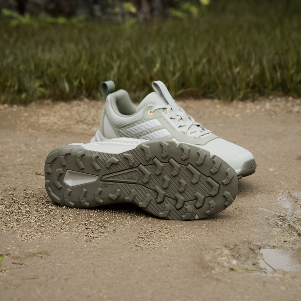 Adidas Women's Tracefinder Trail Running Shoes - Halo Green / Off White / Lucid Tangerine - Image 4