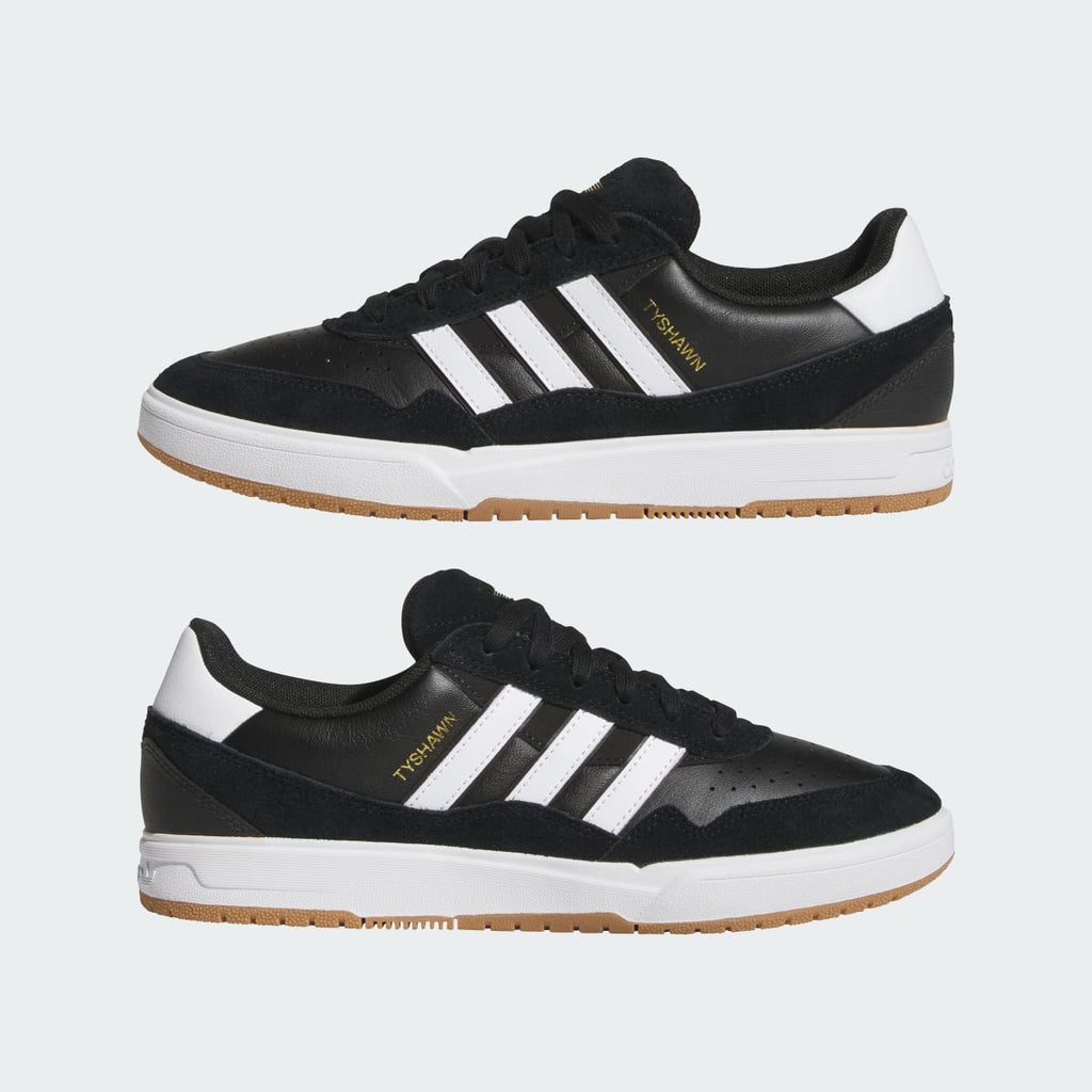 Adidas Men's Tyshawn II Shoes - Core Black / Cloud White / Gum - Image 7