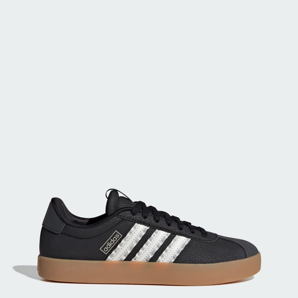 Adidas Women's VL COURT 3.0 SHOES - Core Black / Core White / Cyber Metallic - Image 1