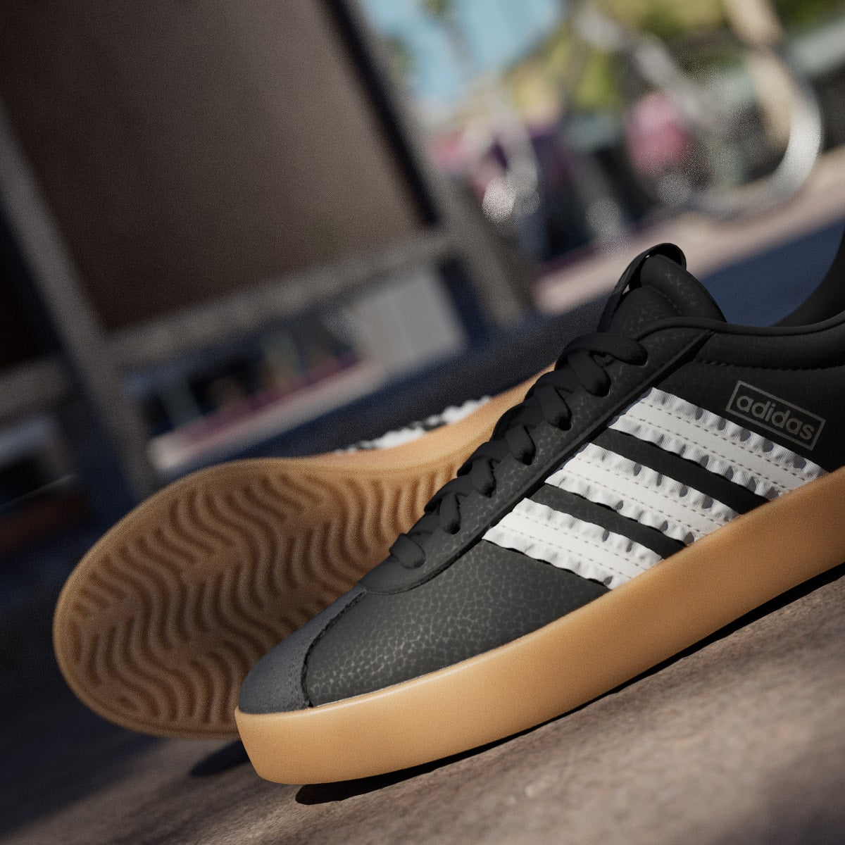 Adidas Women's VL COURT 3.0 SHOES - Core Black / Core White / Cyber Metallic - Image 10