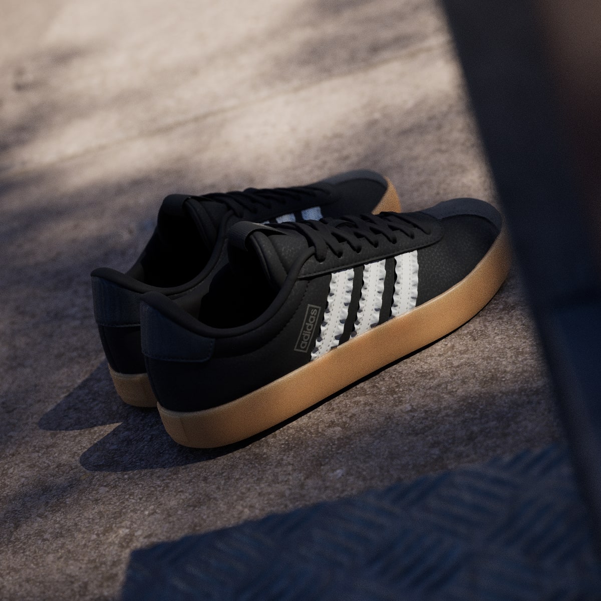 Adidas Women's VL COURT 3.0 SHOES - Core Black / Core White / Cyber Metallic - Image 6