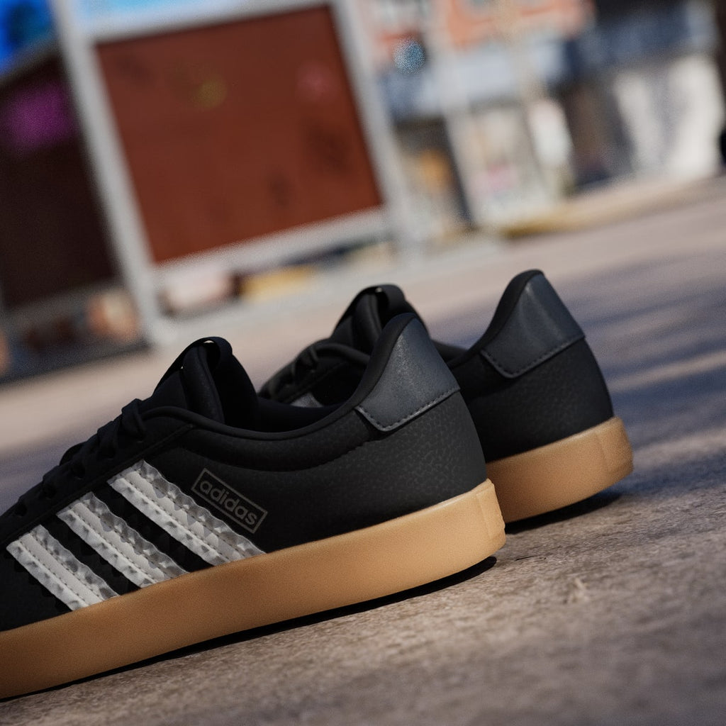 Adidas Women's VL COURT 3.0 SHOES - Core Black / Core White / Cyber Metallic - Image 9