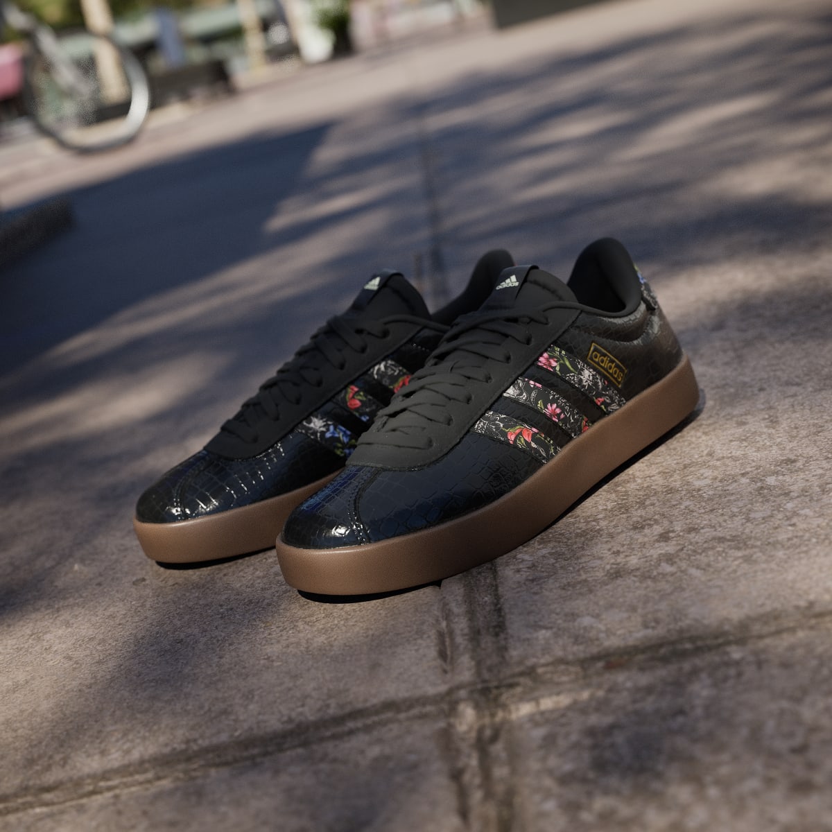 Adidas Women's VL COURT 3.0 SHOES - Core Black / Core Black / Gum - Image 8