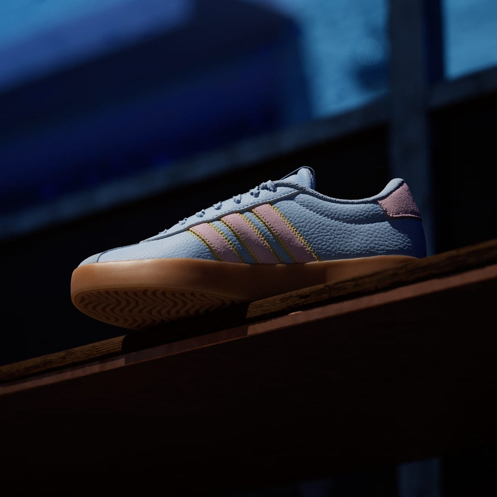 Adidas Women's VL COURT 3.0 SHOES - Clear Sky / Clear Pink / Gold Metallic - Image 7