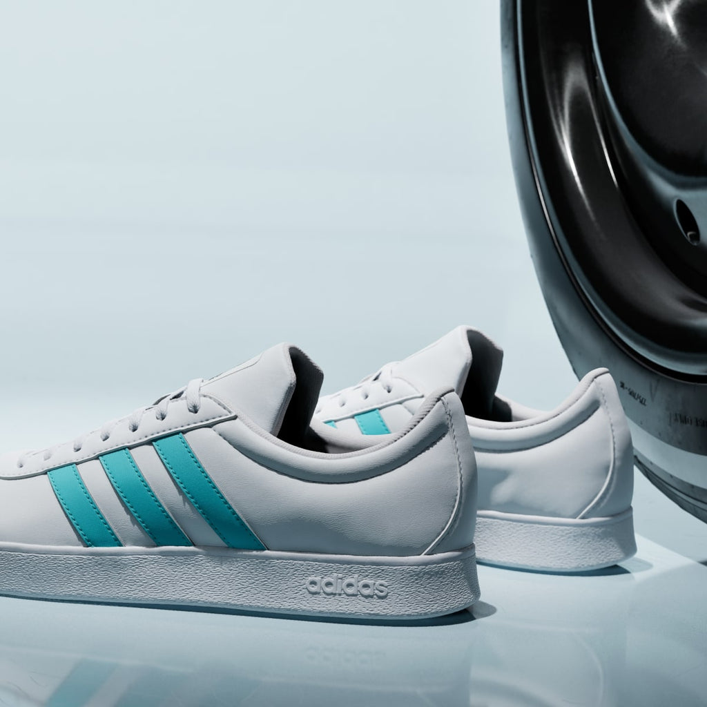 Adidas Men's VL COURT MER Shoes - Cloud White / Semi Mint Rush / Grey One - Image 10