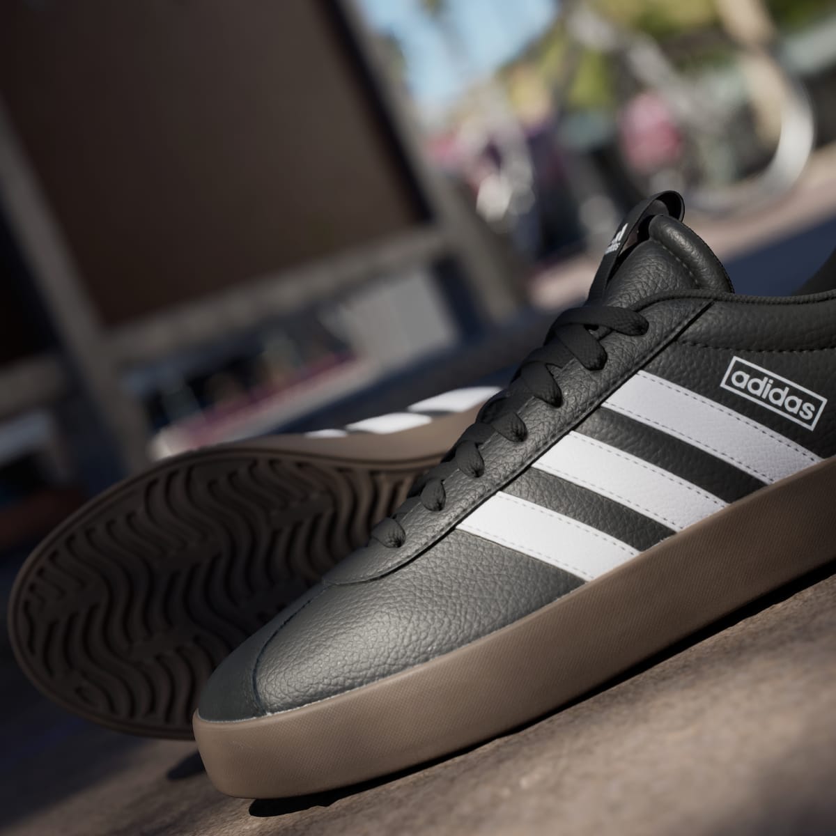 Adidas Men's VL Court 3.0 Shoes - Core Black / Cloud White / Gum - Image 10