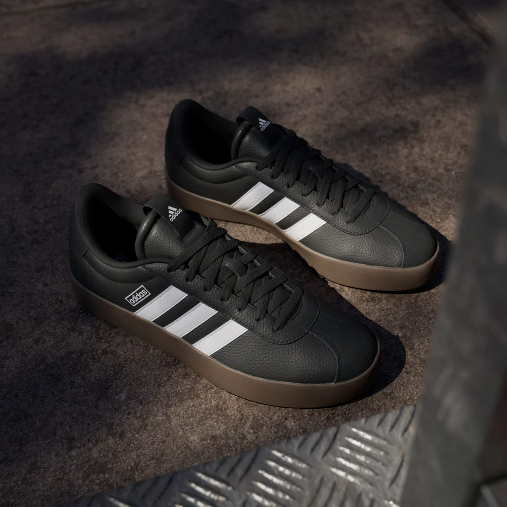 Adidas Men's VL Court 3.0 Shoes - Core Black / Cloud White / Gum - Image 5