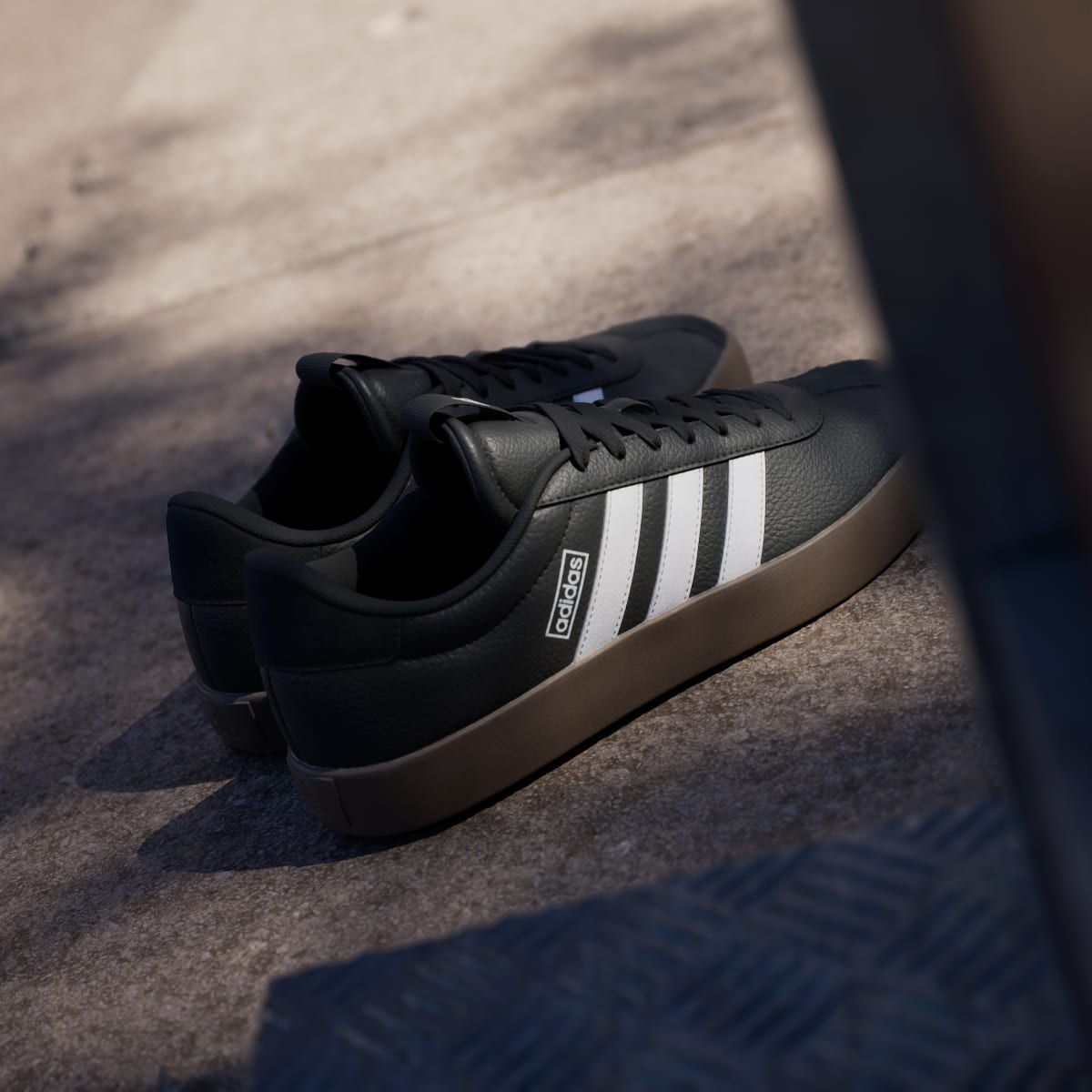 Adidas Men's VL Court 3.0 Shoes - Core Black / Cloud White / Gum - Image 6