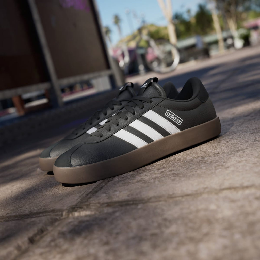 Adidas Men's VL Court 3.0 Shoes - Core Black / Cloud White / Gum - Image 8