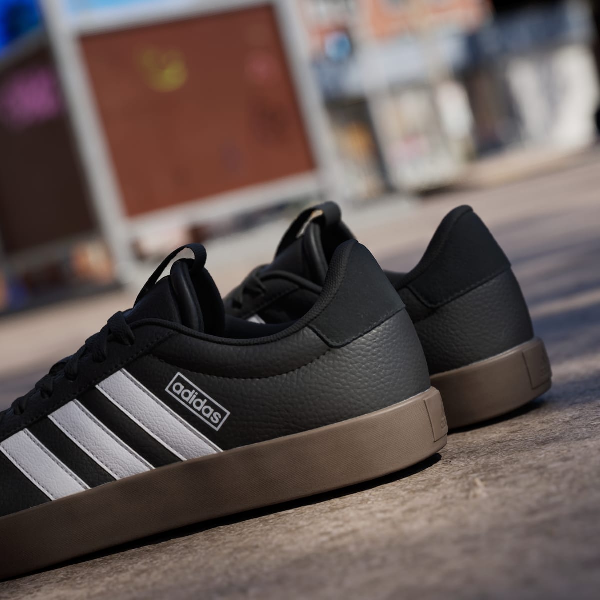 Adidas Men's VL Court 3.0 Shoes - Core Black / Cloud White / Gum - Image 9