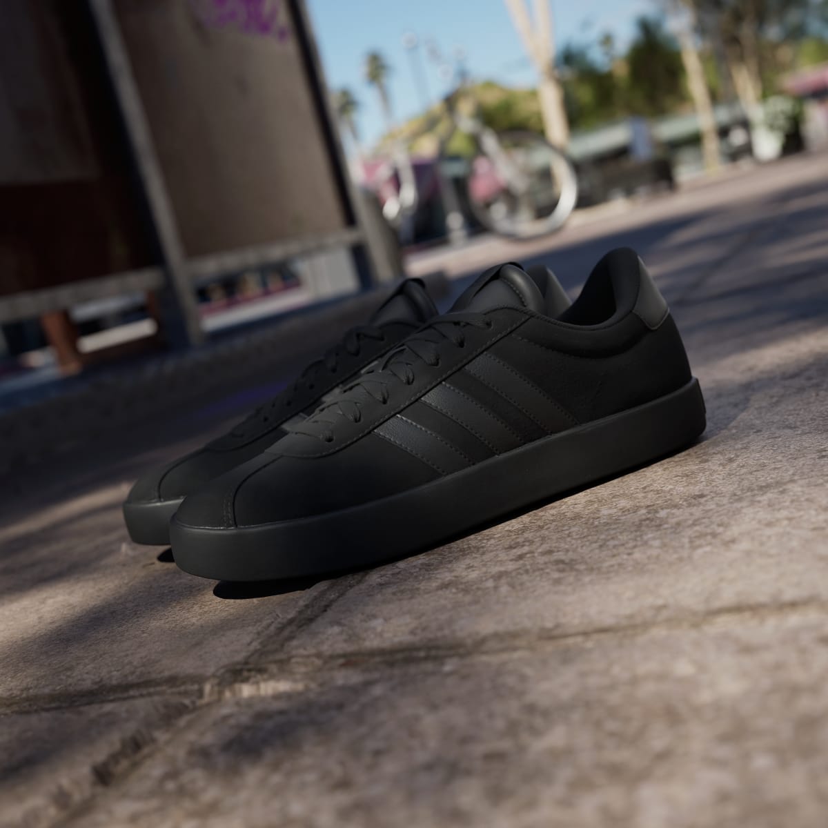 Adidas Men's VL Court 3.0 Shoes - Core Black / Core Black / Core Black - Image 8