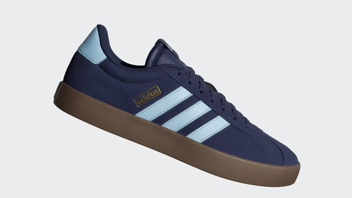 Adidas Men's VL Court 3.0 Shoes - Dark Blue / Clear Sky / Gold Metallic - Image 2