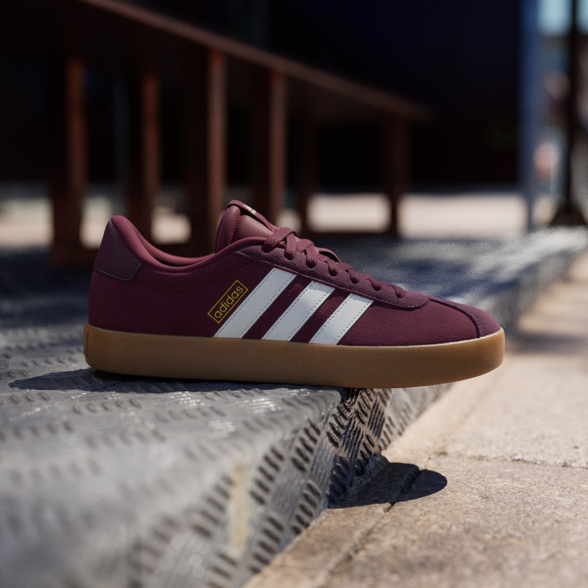 Adidas Men's VL Court 3.0 Shoes - Shadow Red / Off White / Maroon - Image 3