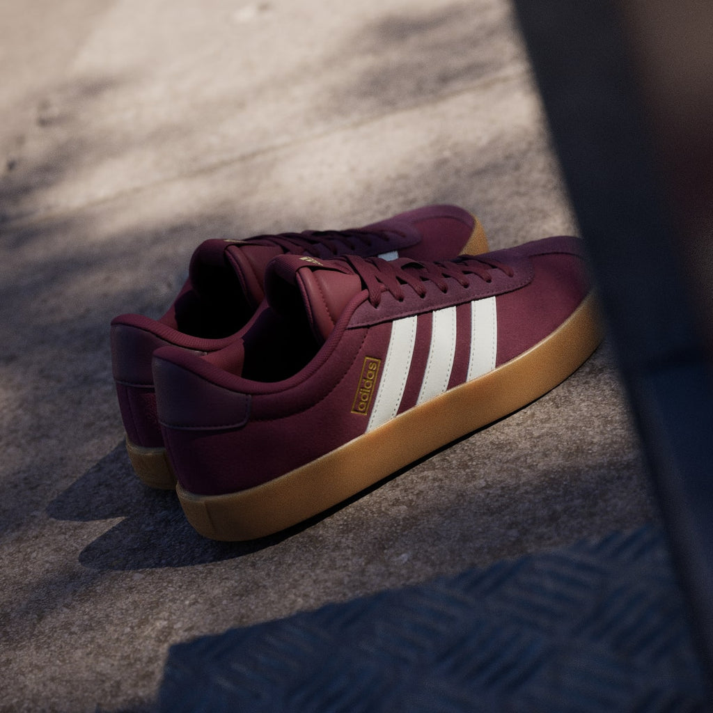 Adidas Men's VL Court 3.0 Shoes - Shadow Red / Off White / Maroon - Image 6