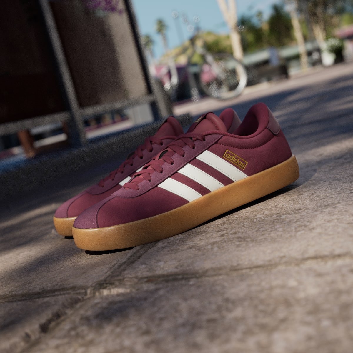 Adidas Men's VL Court 3.0 Shoes - Shadow Red / Off White / Maroon - Image 8